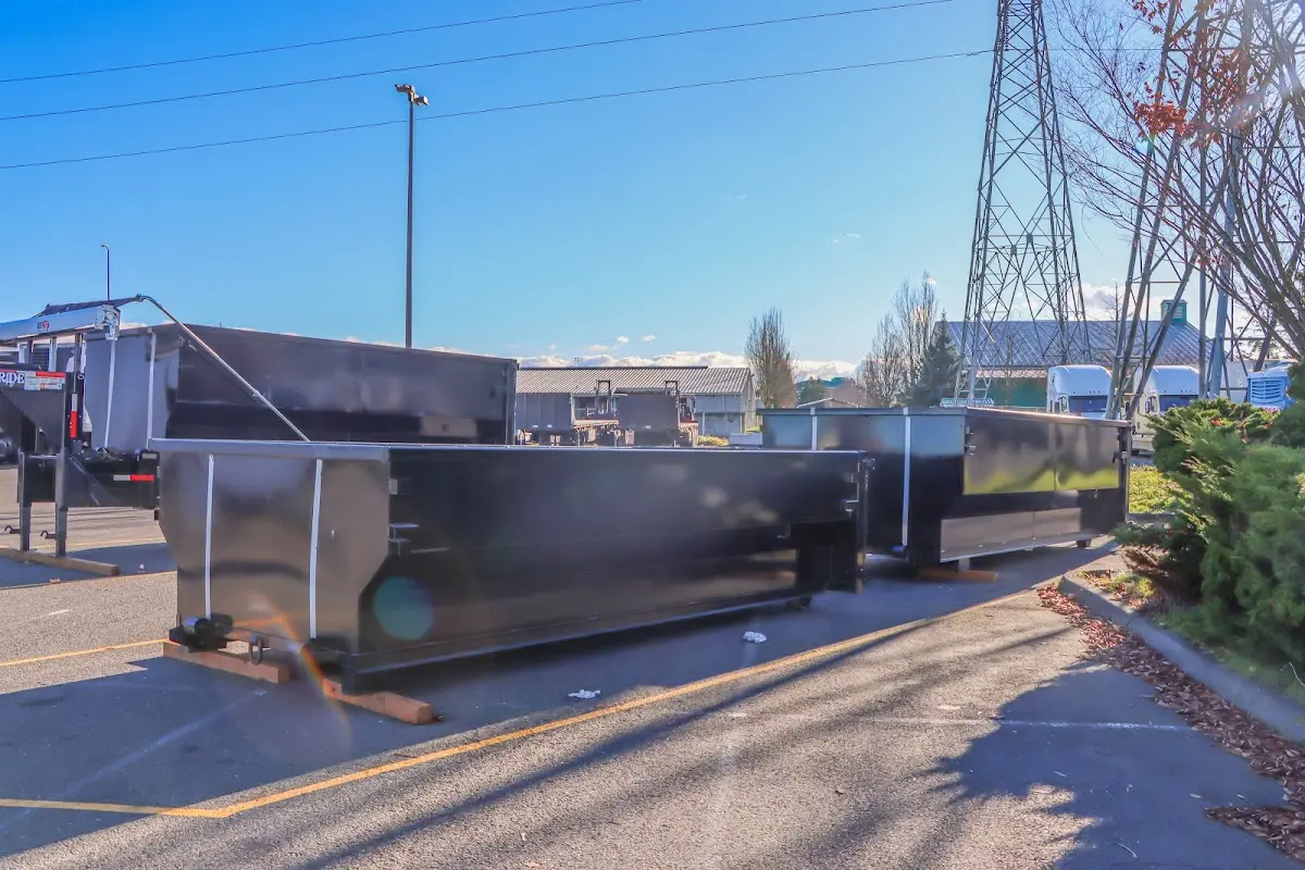 Roll-off dumpster ready for waste disposal at job site for Construction Dumpster Rental in Moultonborough